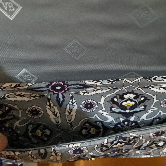 Vera Bradley Floral Crossbody Bag in Gray and Purple - Picture 6 of 7